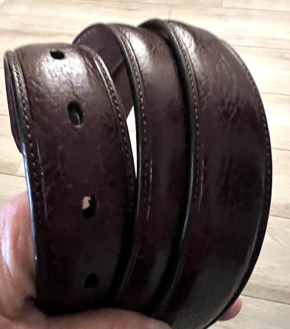 Perry Ellis Portfolio Men's Genuine Leather Dress Belt Brown Sz 38"